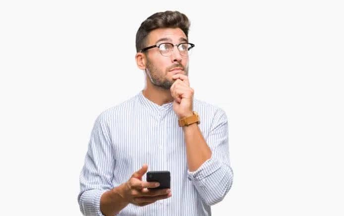 Person thinking about VoIP