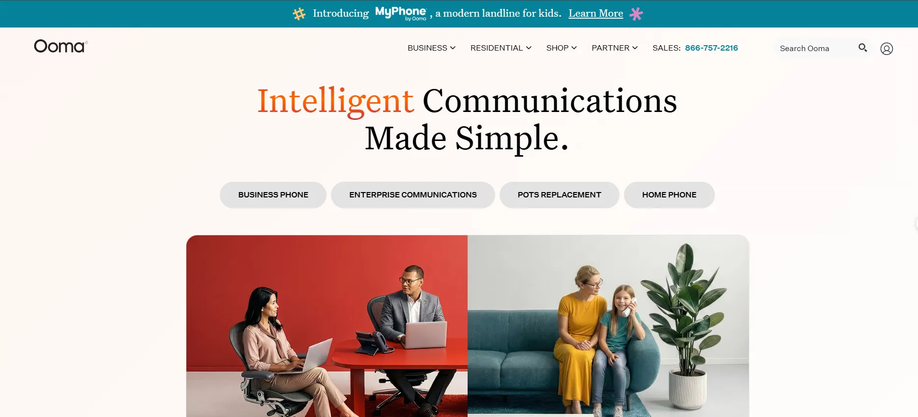 Ooma website
