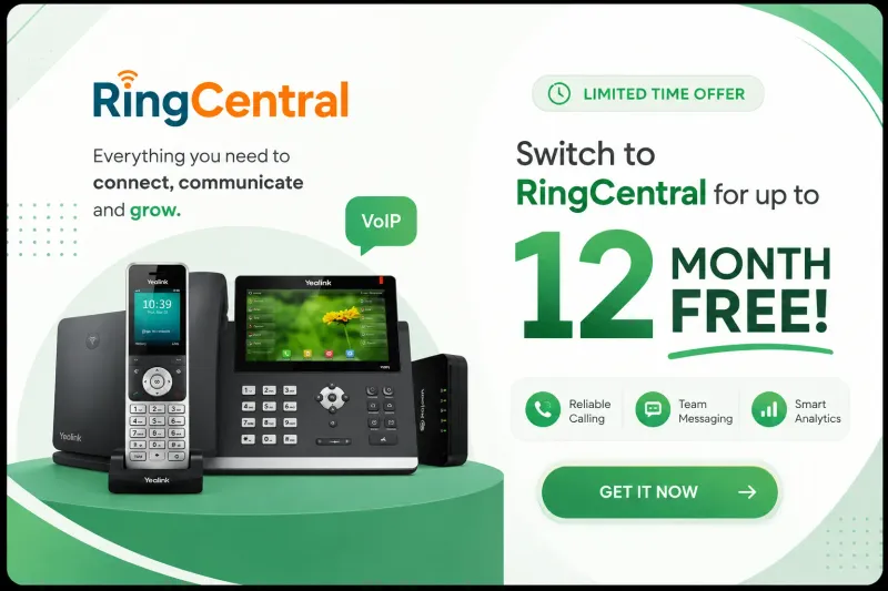 Switch to RingCentral for up to 12 months free